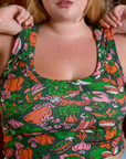 Cropped Tank Top in Kitchen Collection front close up on Juliet