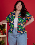 Veggie Village Pantry Button-Up