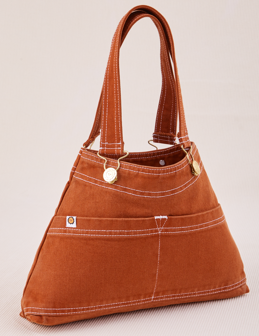 Overall Handbag in Burnt Terracotta