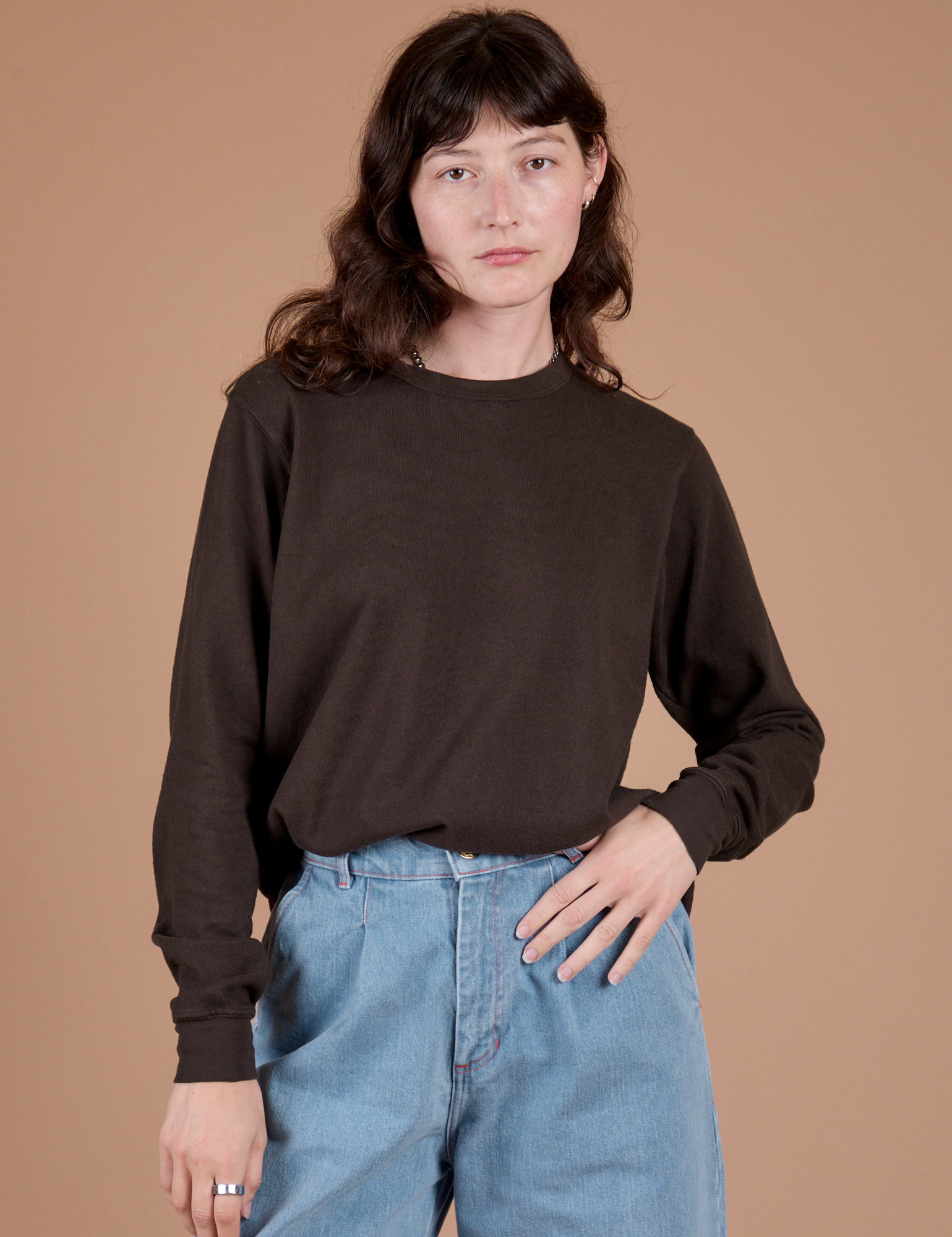 Long Sleeve Burly Tee - Espresso Brown