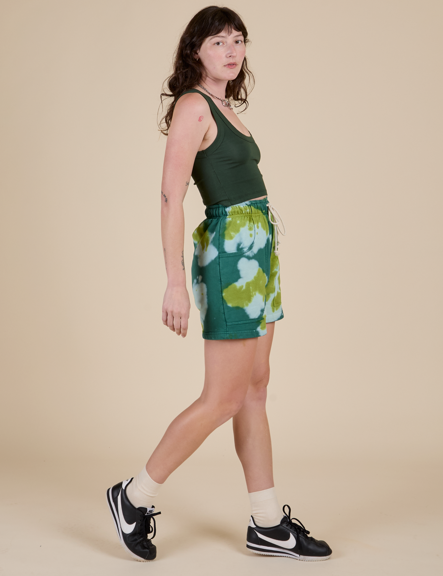 Heavyweight Sweat Shorts - Green Magic Waters