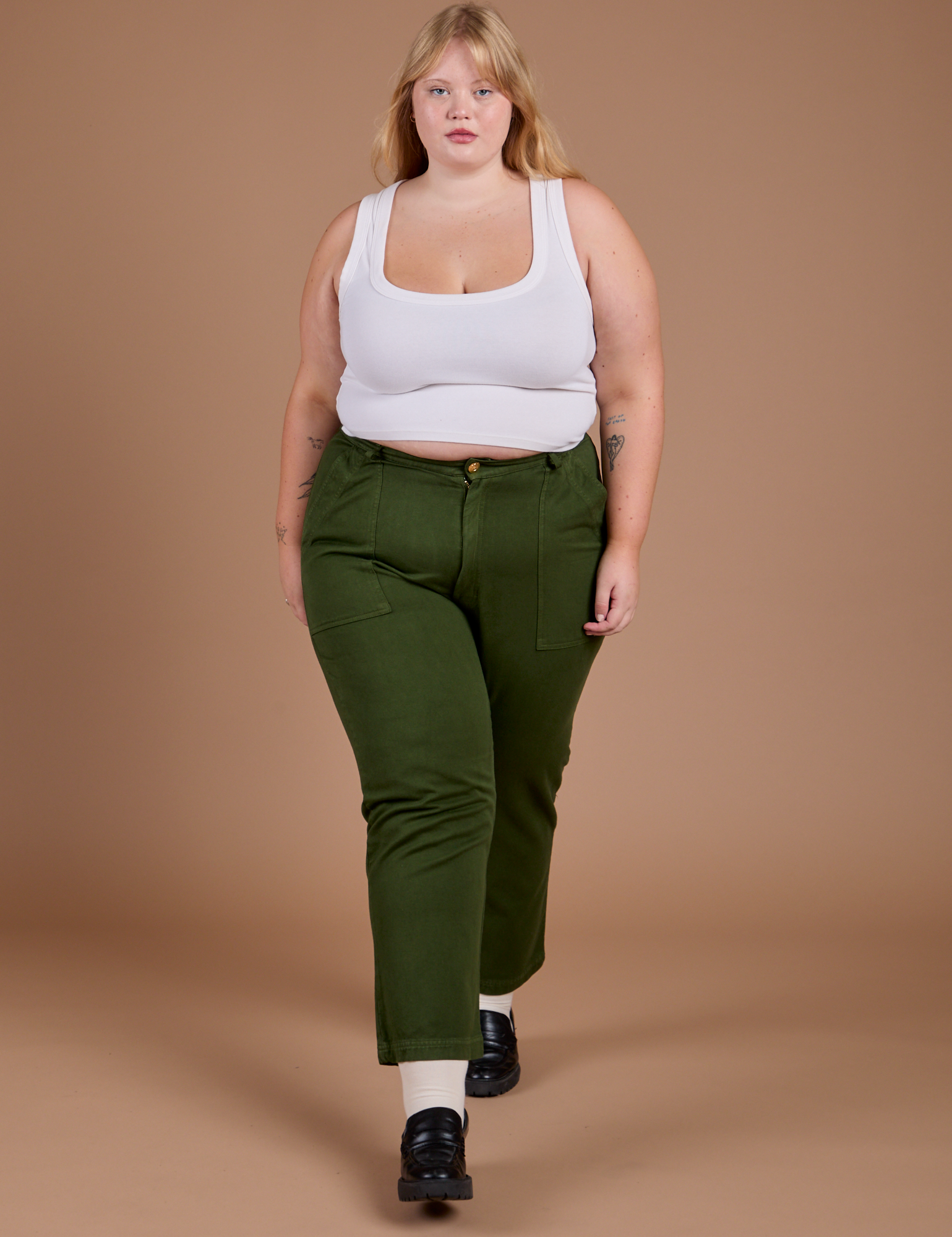 Organic Work Pants - Evergreen