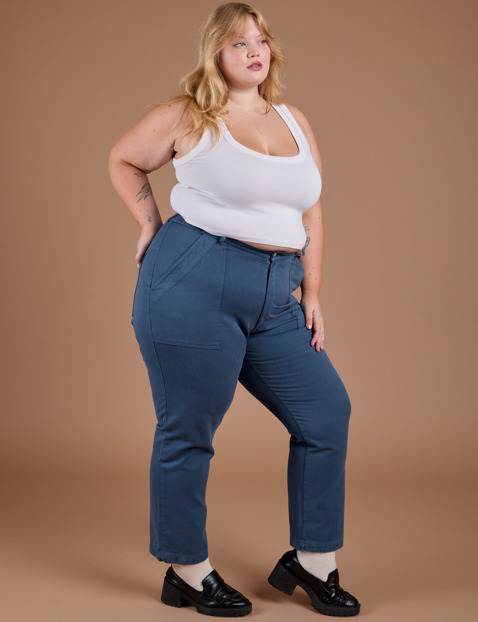 Organic Work Pants - French Blue