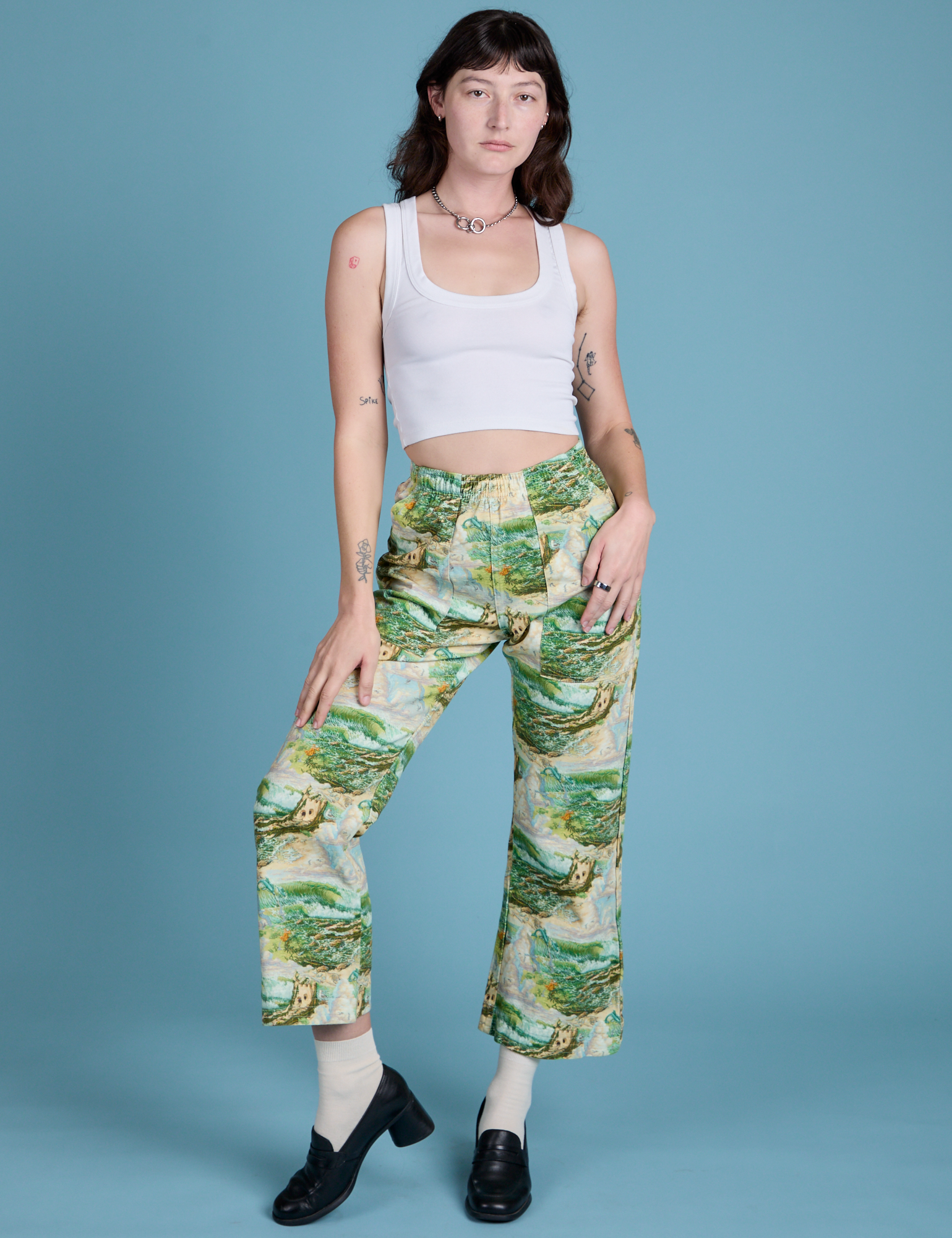 Printed Action Pants - Ocean &amp; Sky