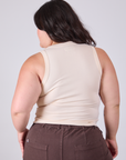 Tank Top in Vintage Tee Off-White back view on Ashley
