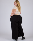 Pleated Pull-On Pants - Basic Black