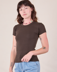 Baby Tee in Espresso Brown on Alex