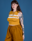 Painted Muscle Tee - Mustard Yellow