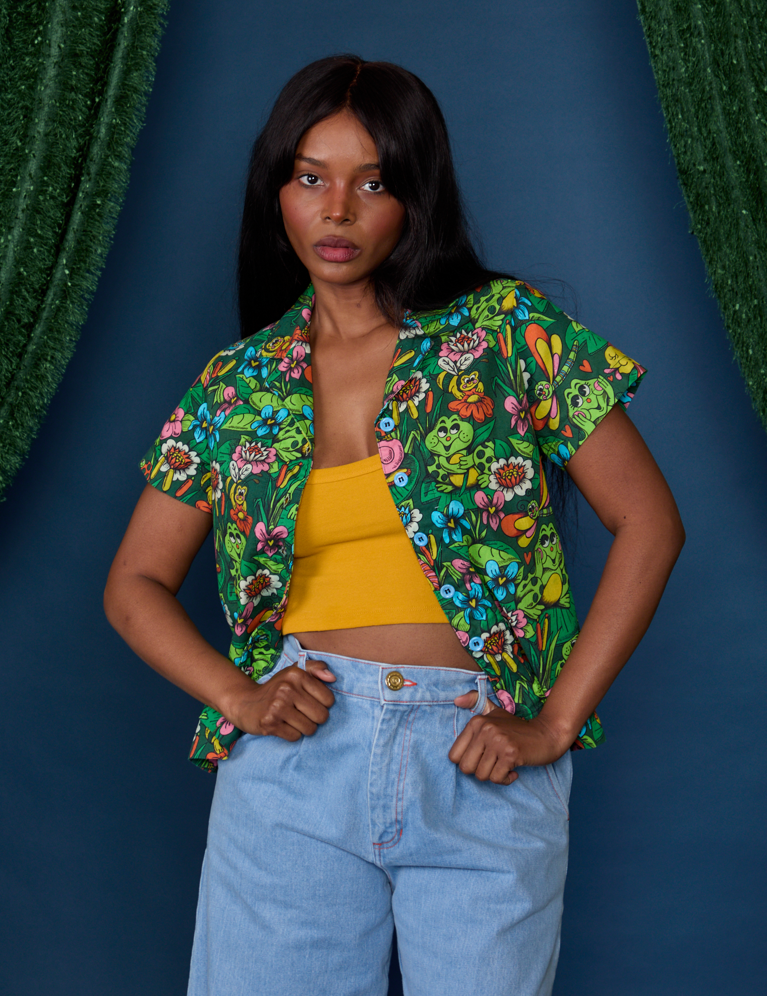 Pond Party Pantry Button-Up