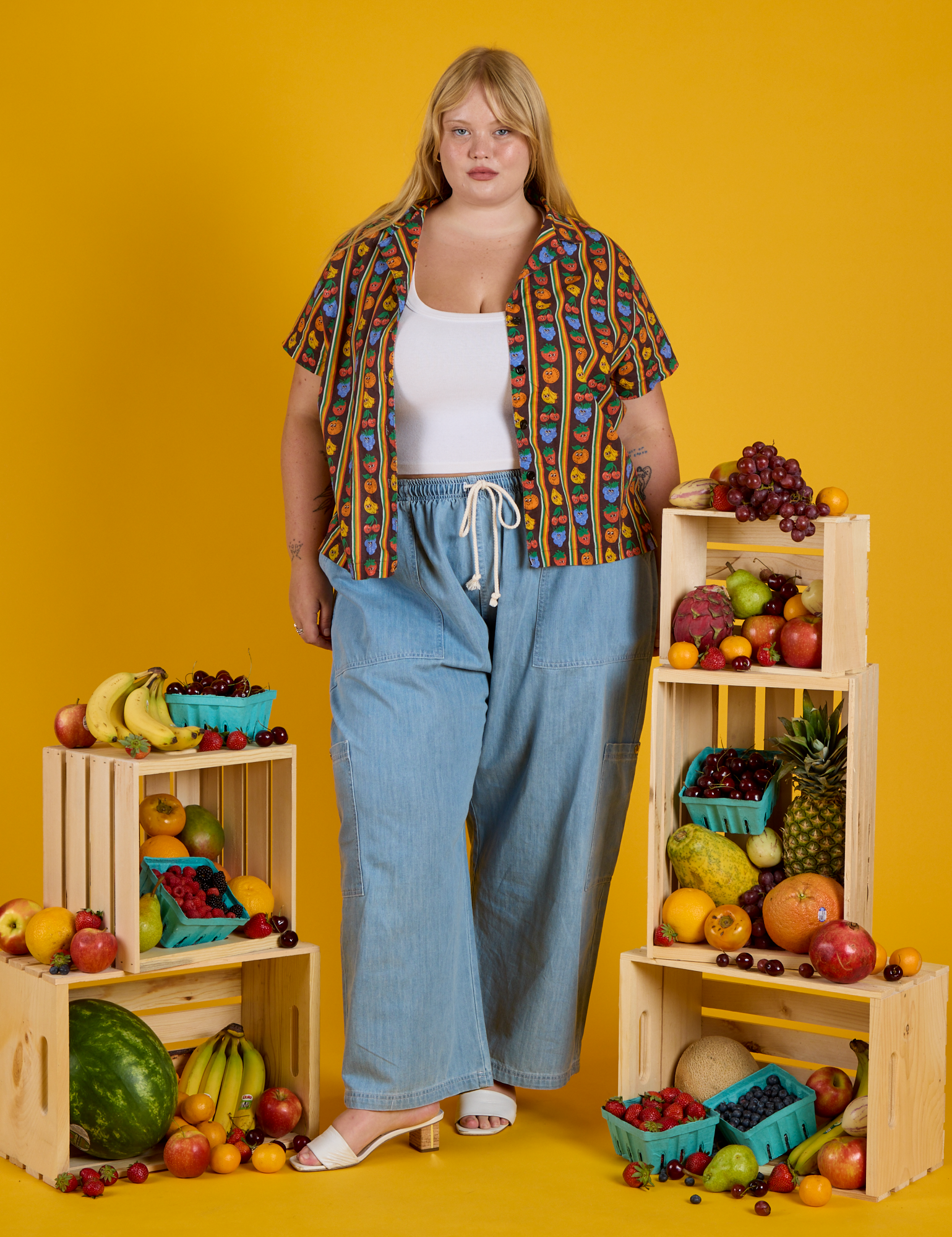 Fruit Fantasy Pantry Button-Up