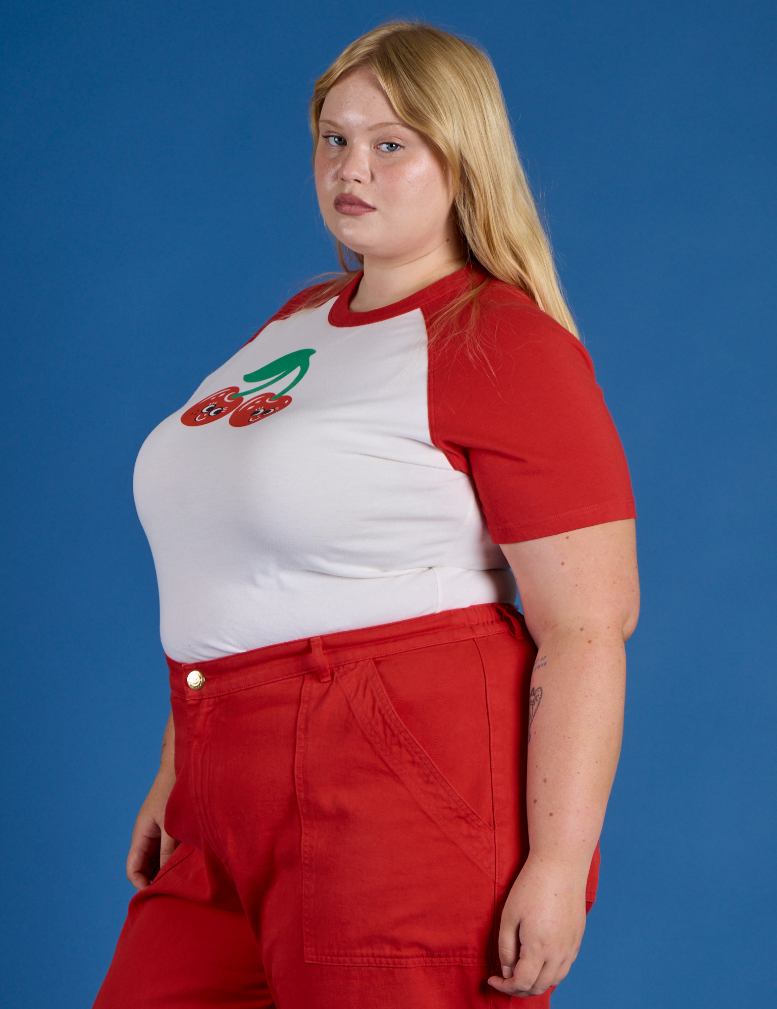 Produce Raglan Tee - Cherry