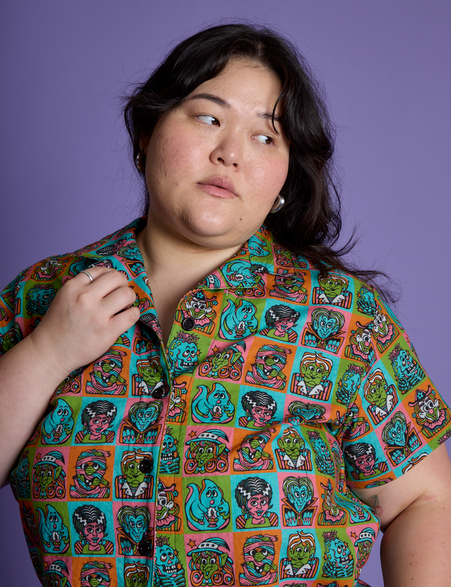 *PRE-ORDER* Halloween Icons Pantry Button-Up