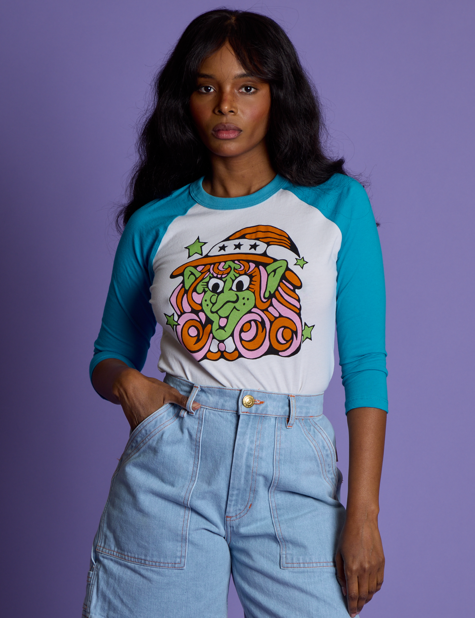 *PRE-ORDER* Halloween Raglan Tee - Witch