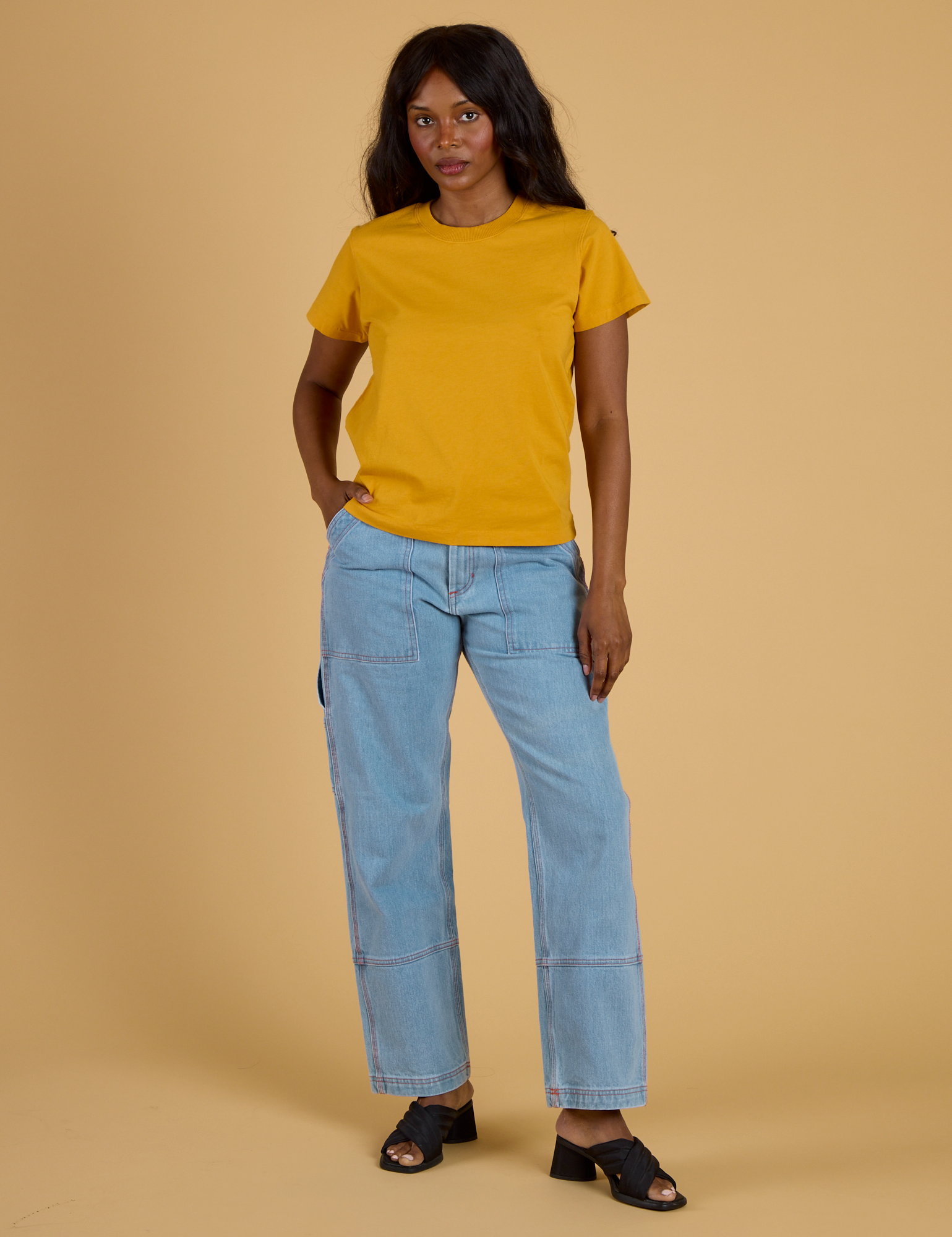 The Organic Vintage Tee - Mustard Yellow