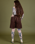 Longline Work Shorts in Fudgesicle Brown back view on Sydney