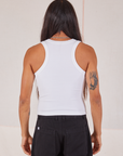 Racerback Tank in Vintage Tee Off-White back view on Anthony