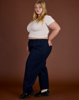 TRY-A-STYLE TUESDAY - Linen Action Pants - Navy Blue *FINAL SALE*