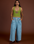 Icon Cropped Tank - Green Heart