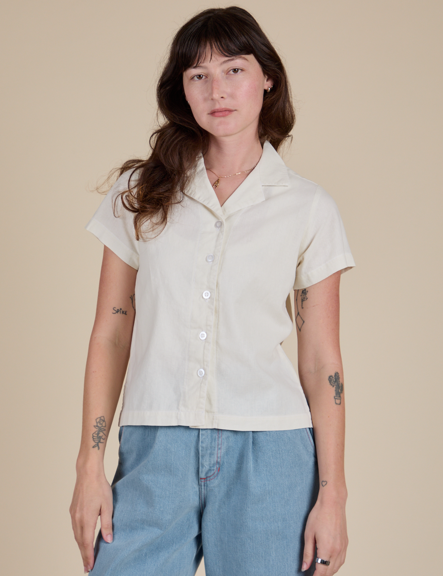 Pantry Button-Up - Vintage Tee White