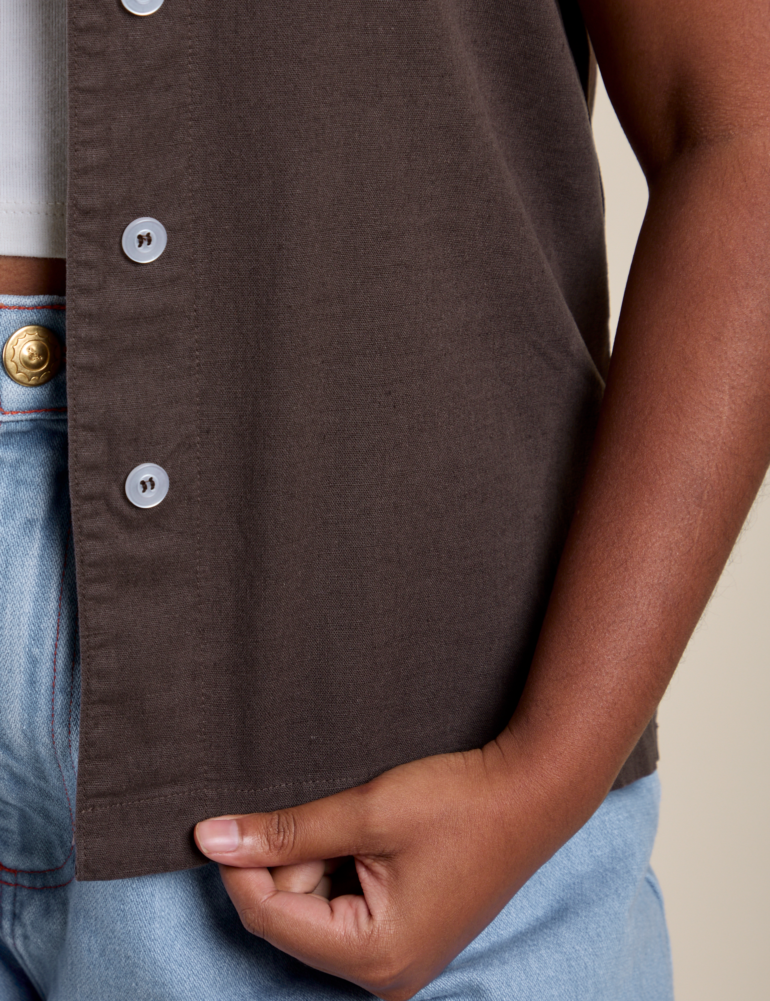 Pantry Button-Up - Espresso Brown