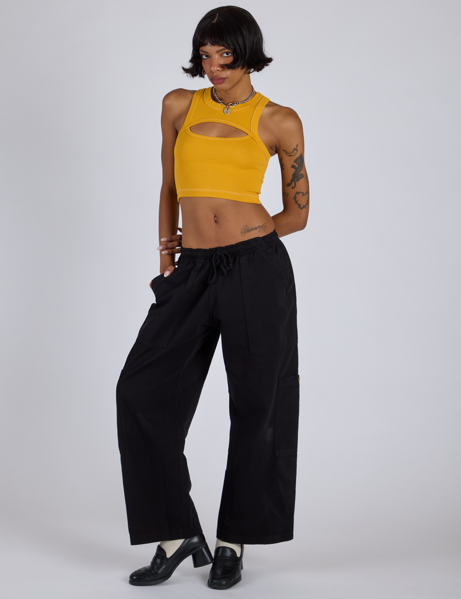 Porthole Tank - Mustard Yellow