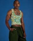 Cropped Tank Top - Spring Quilt Print
