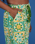 Drop Pocket Cargo Pants - Spring Quilt Print