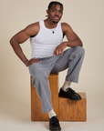 Racerback Tank - Vintage Tee White