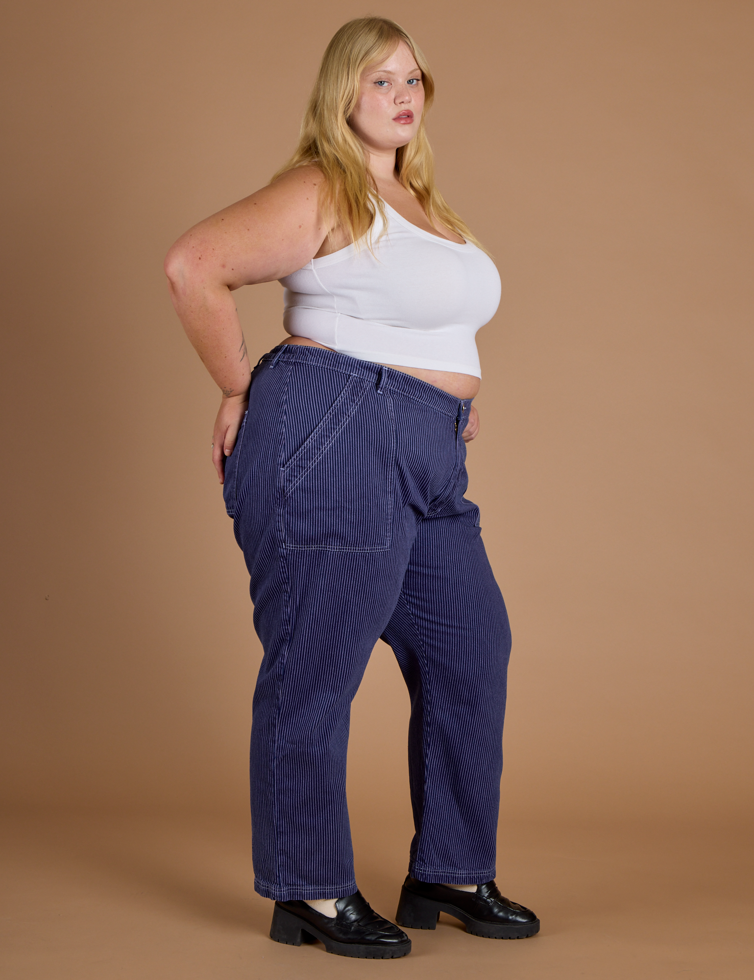 Railroad Denim Work Pants - Faded Grape Overdye