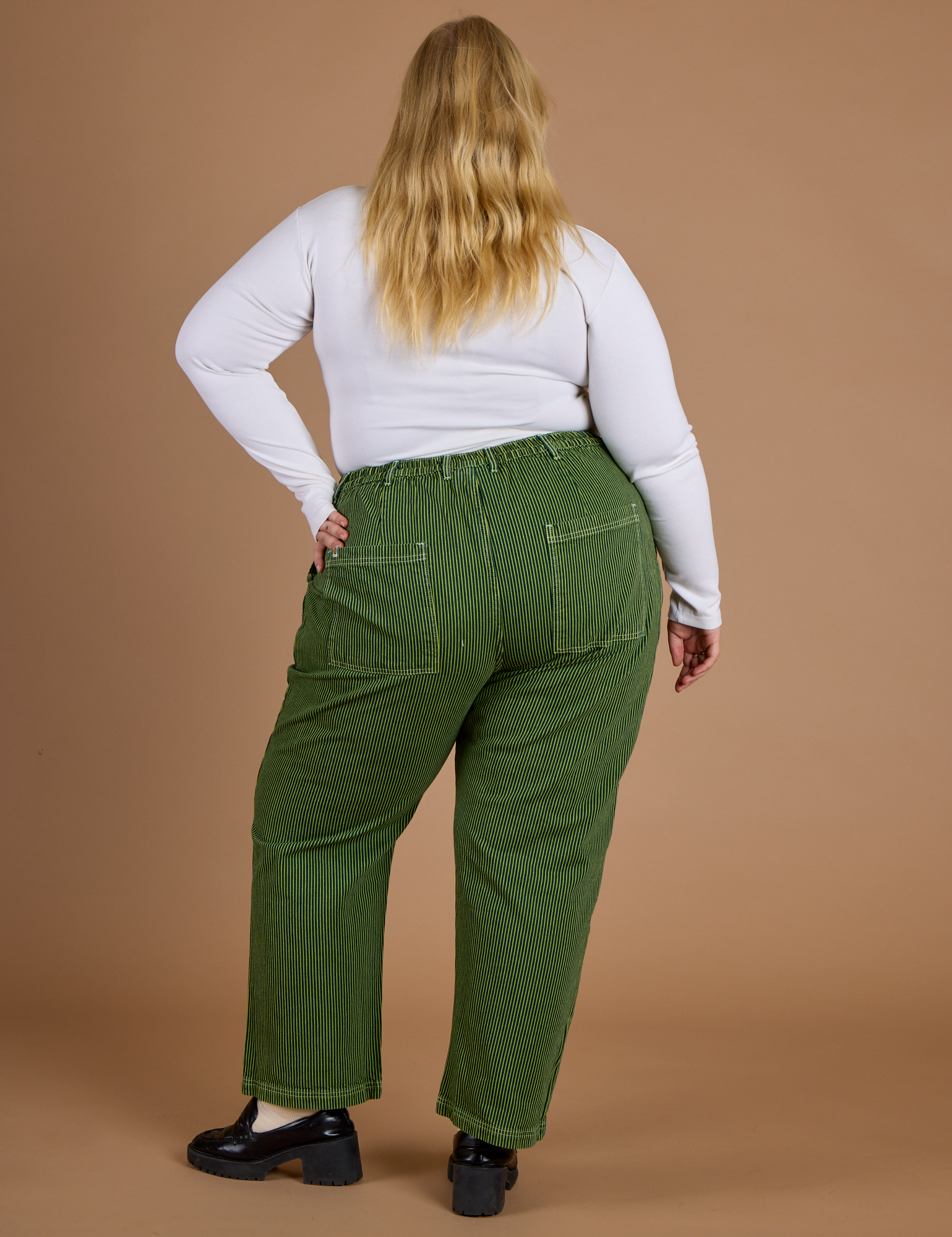 Railroad Denim Work Pants - Gross Green Overdye