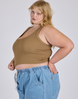 Cropped Tank Top - Desert Brown