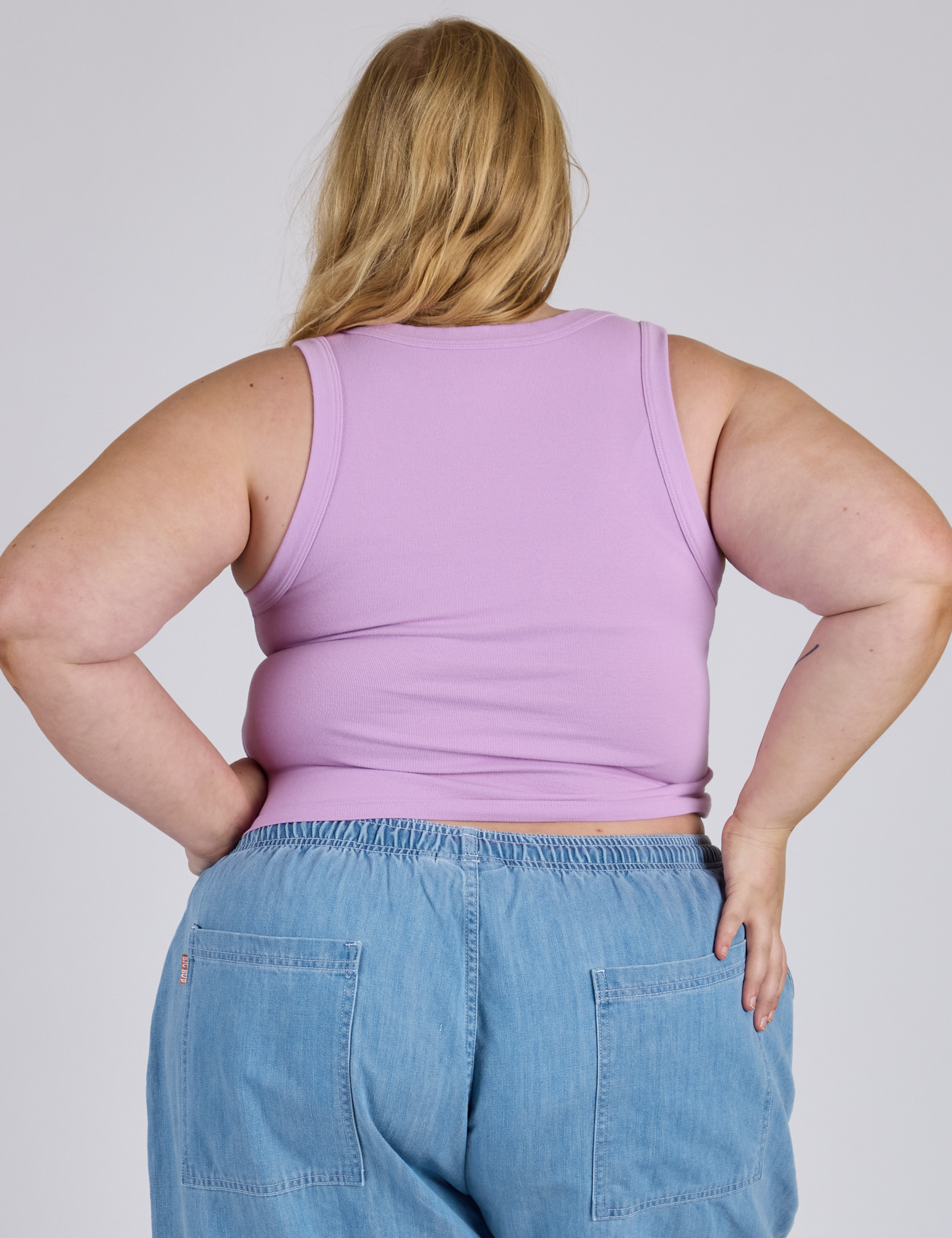 Cropped Tank Top - Lilac Purple