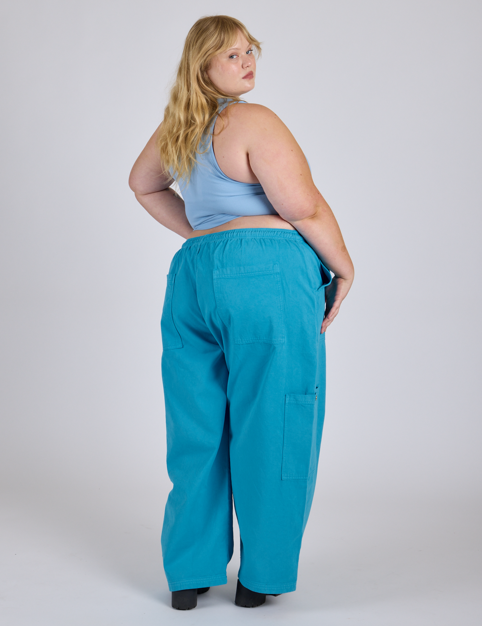 Drop Pocket Cargo Pants - Hawaiian Blue