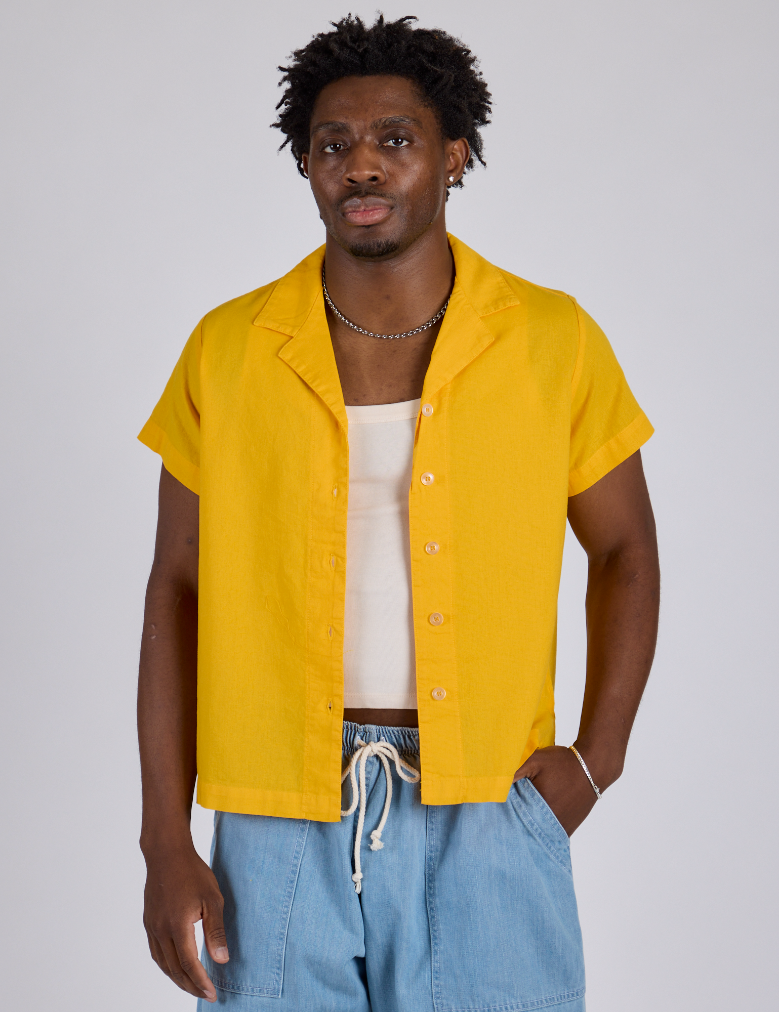 Pantry Button-Up - Sunshine Yellow