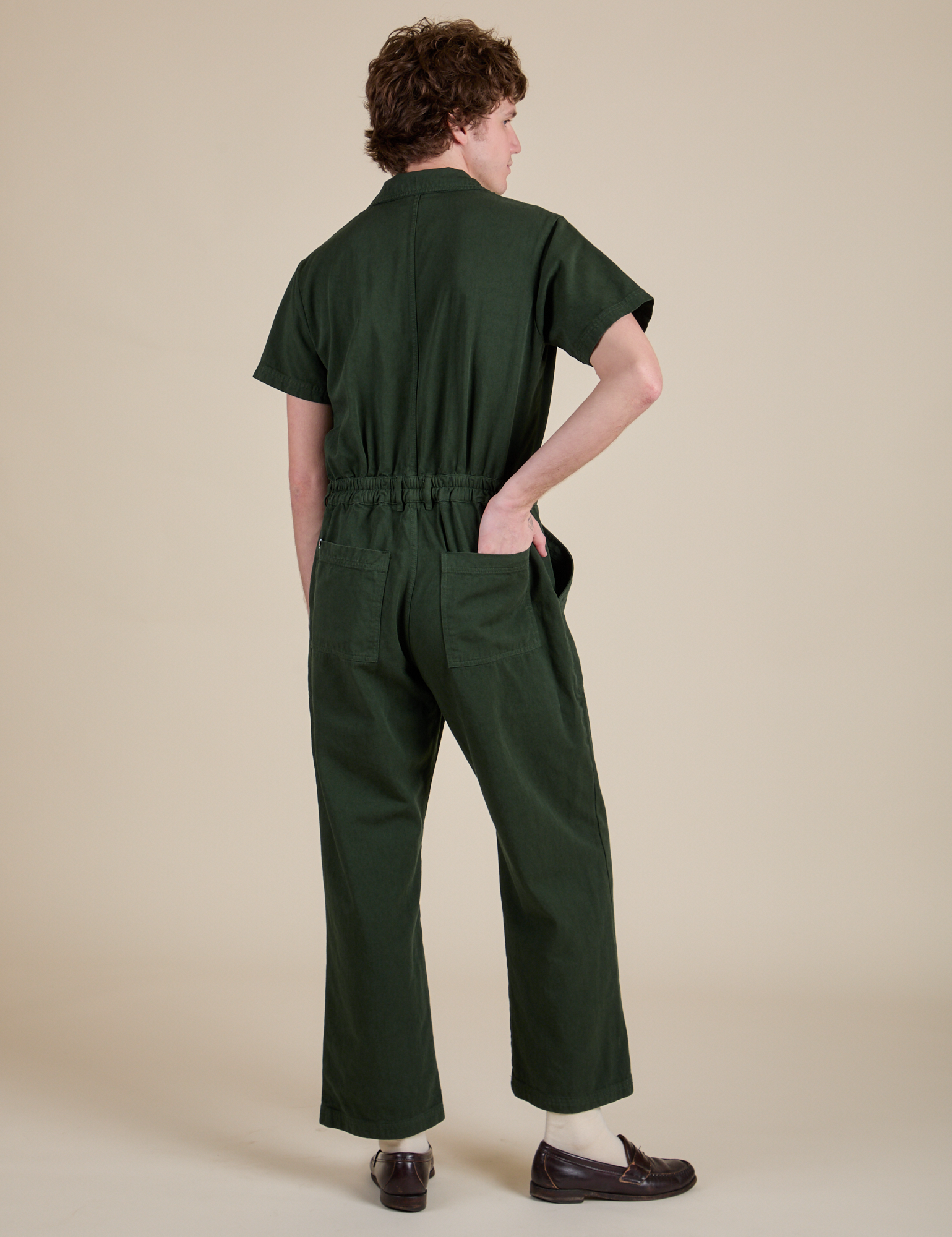 Short Sleeve Jumpsuit - Swamp Green – BIG BUD PRESS