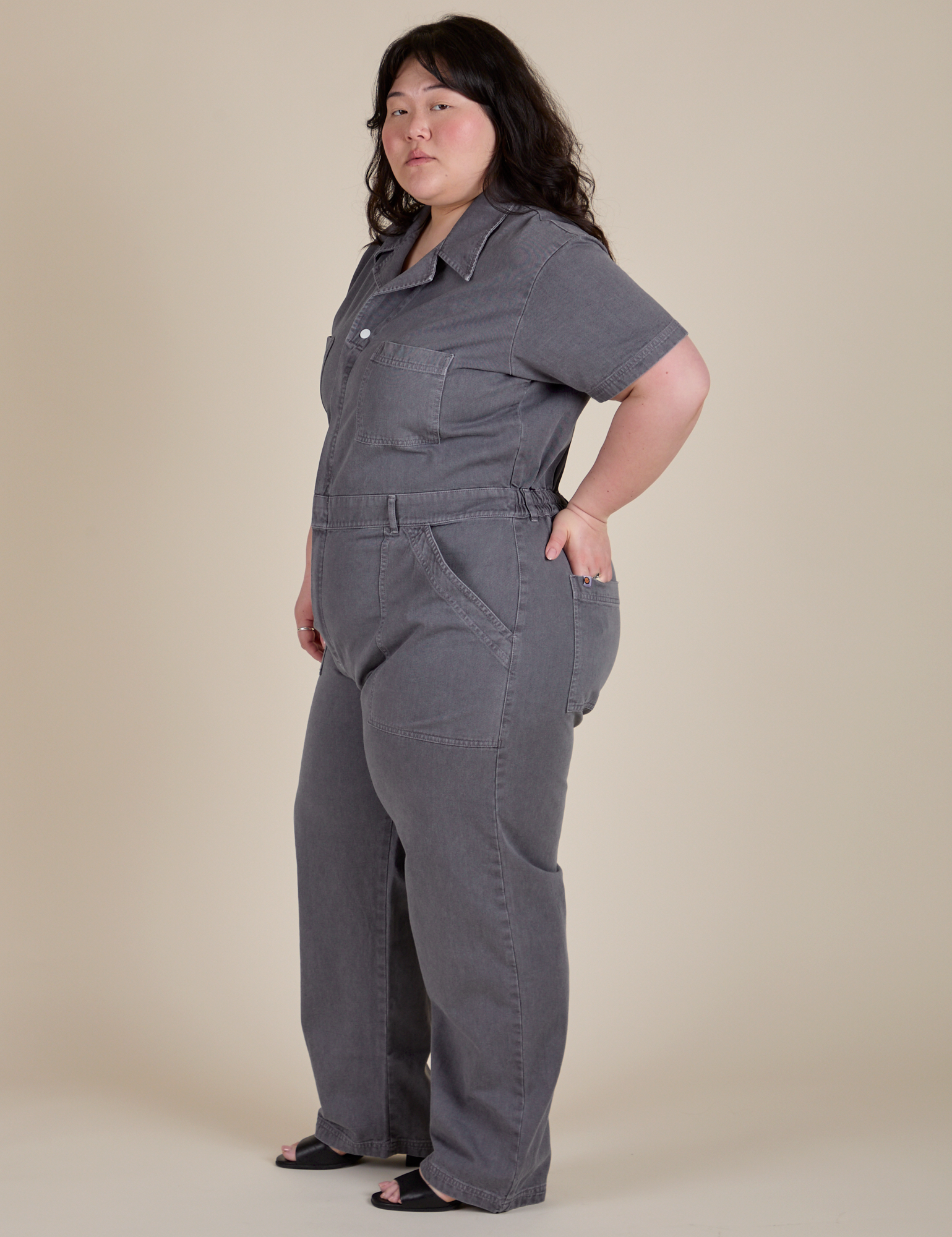 Short Sleeve Jumpsuit - Washed Grey – BIG BUD PRESS