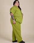 Short Sleeve Jumpsuit - Gross Green