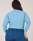 Honeycomb Thermal in Baby Blue back view on Ashley