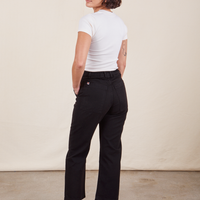 Work Pants in Basic Black back view on Soraya