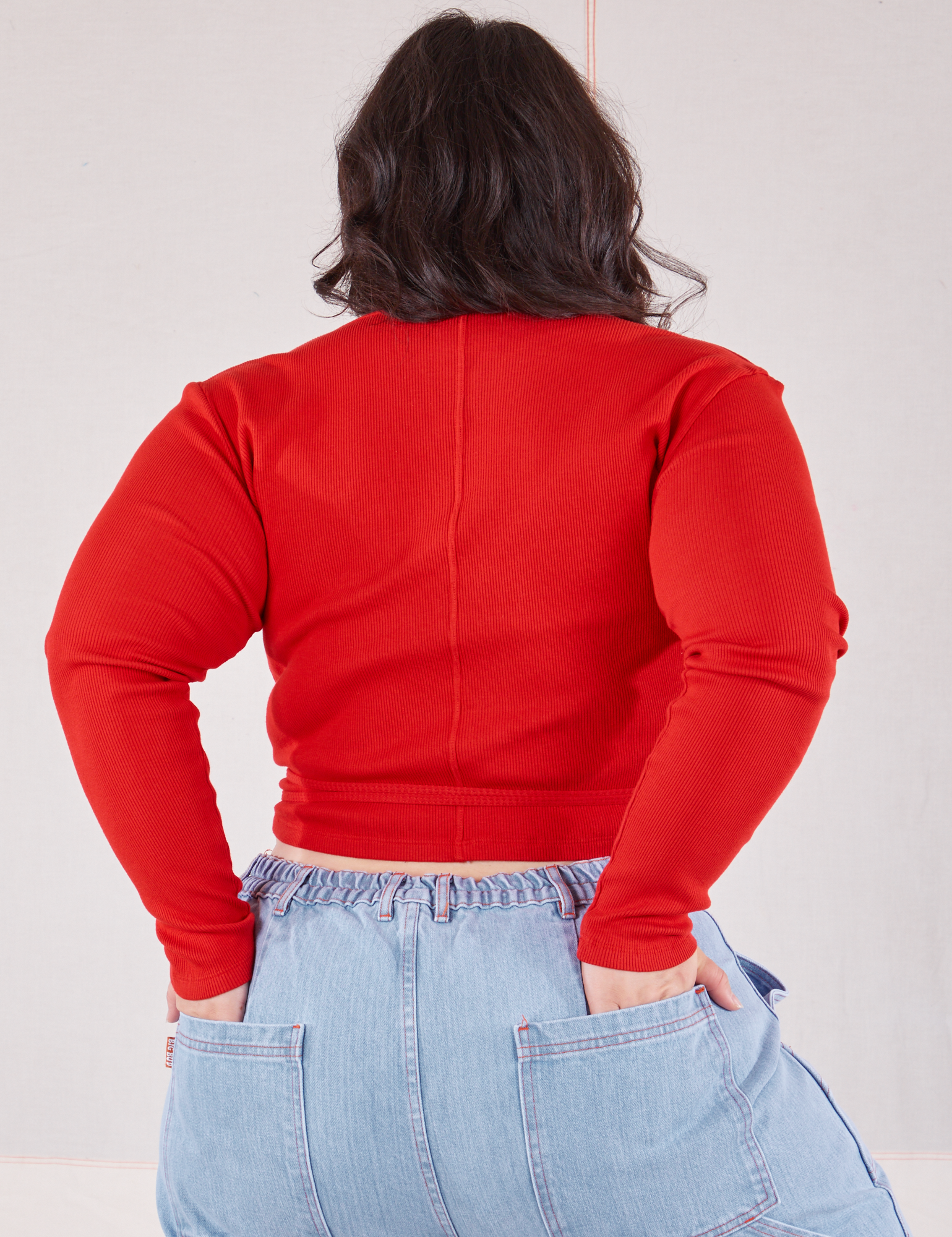 Wrap Top in Mustang Red back view on Ashley