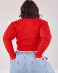 Wrap Top in Mustang Red back view on Ashley