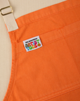 Full Denim Apron in Construction Orange close up