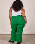 Back view of Western Pants in Forest Green on Morgan