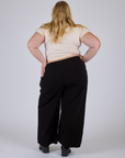 Pleated Pull-On Pants - Basic Black