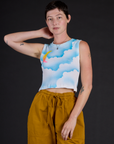 Alex wearing the Morning Moon Airbrush Muscle Tee