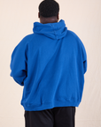 Oversized Hoodie in Royal Blue back view on Elijah