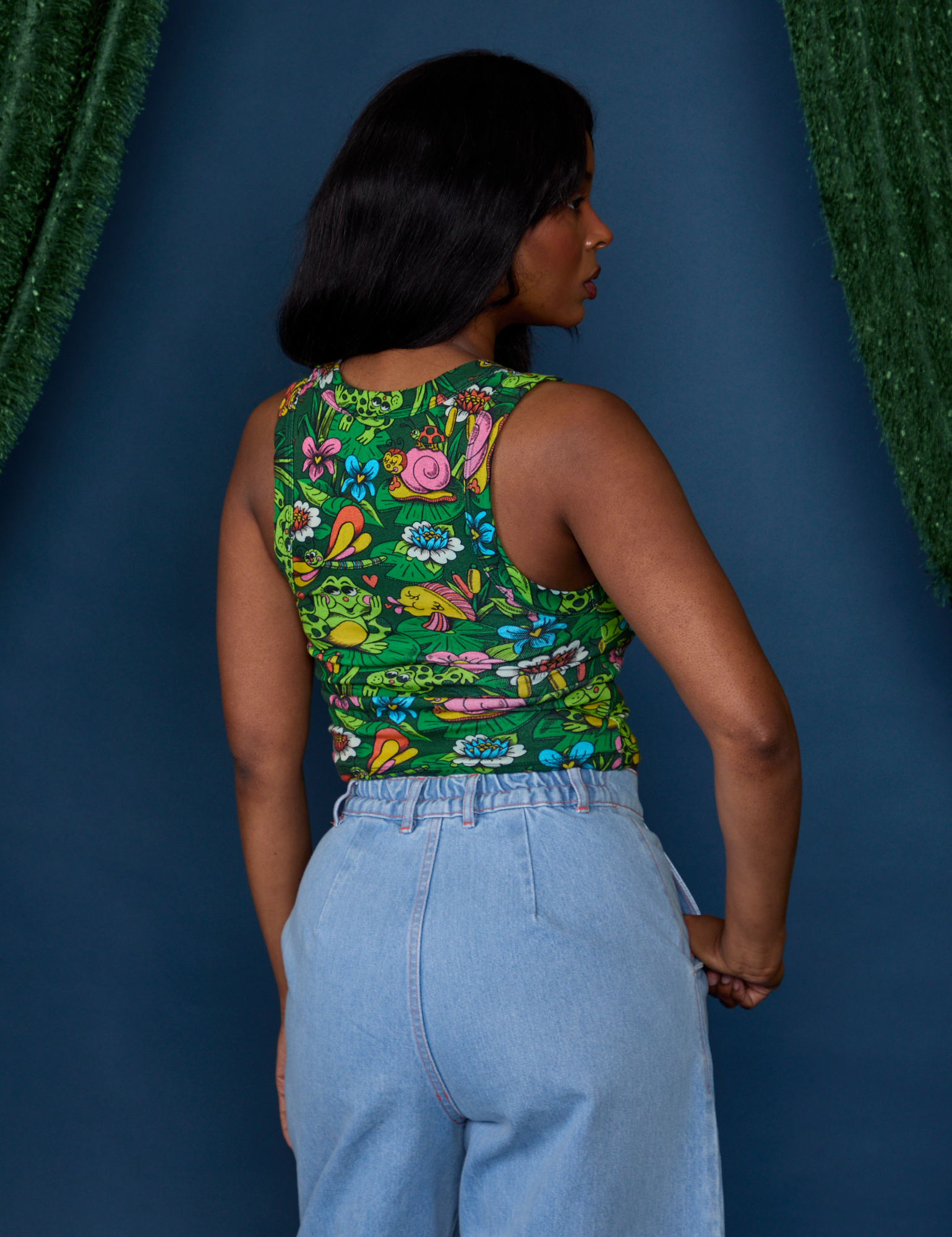 Cropped Tank Top - Pond Party