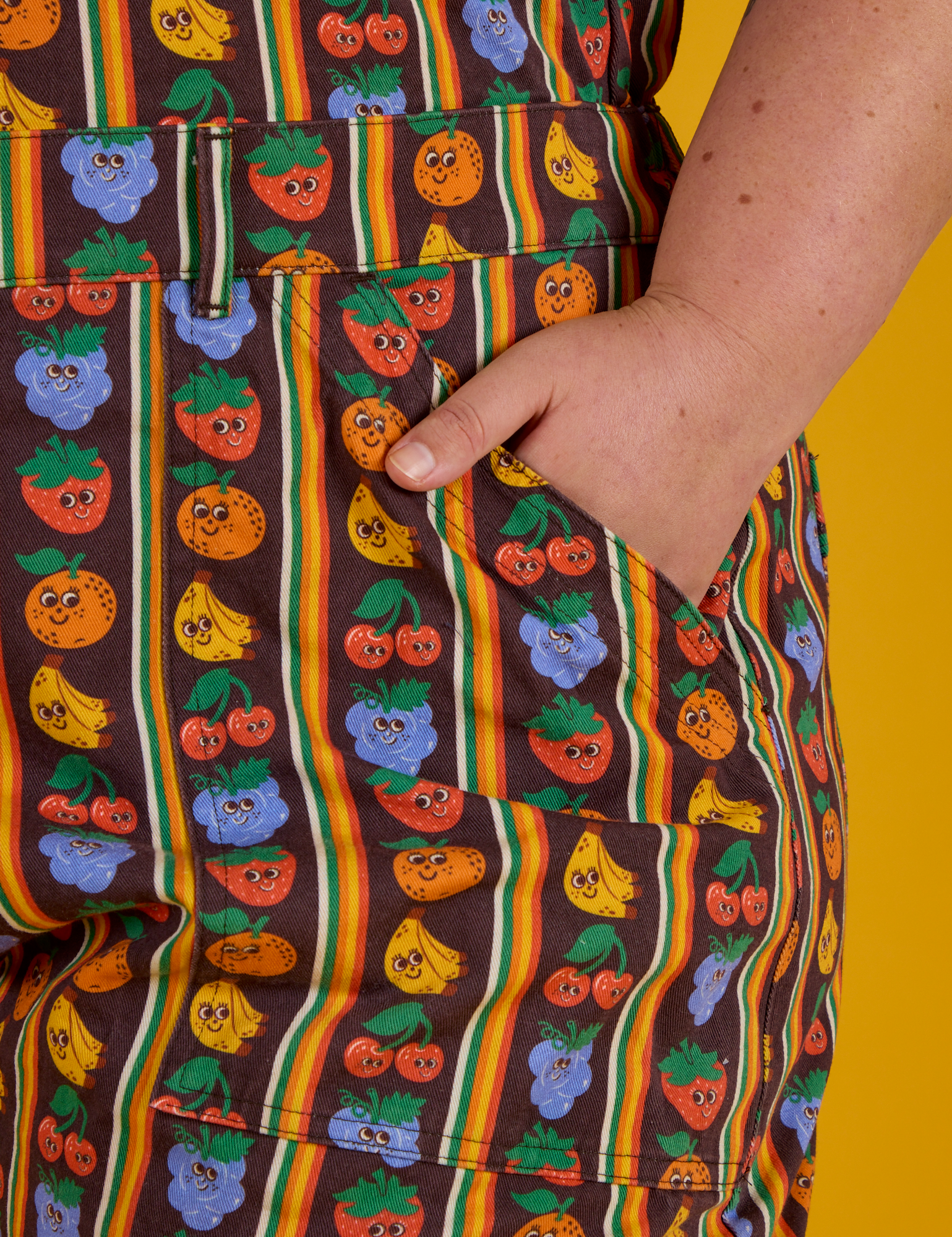 Short Sleeve Jumpsuit - Fruit Fantasy