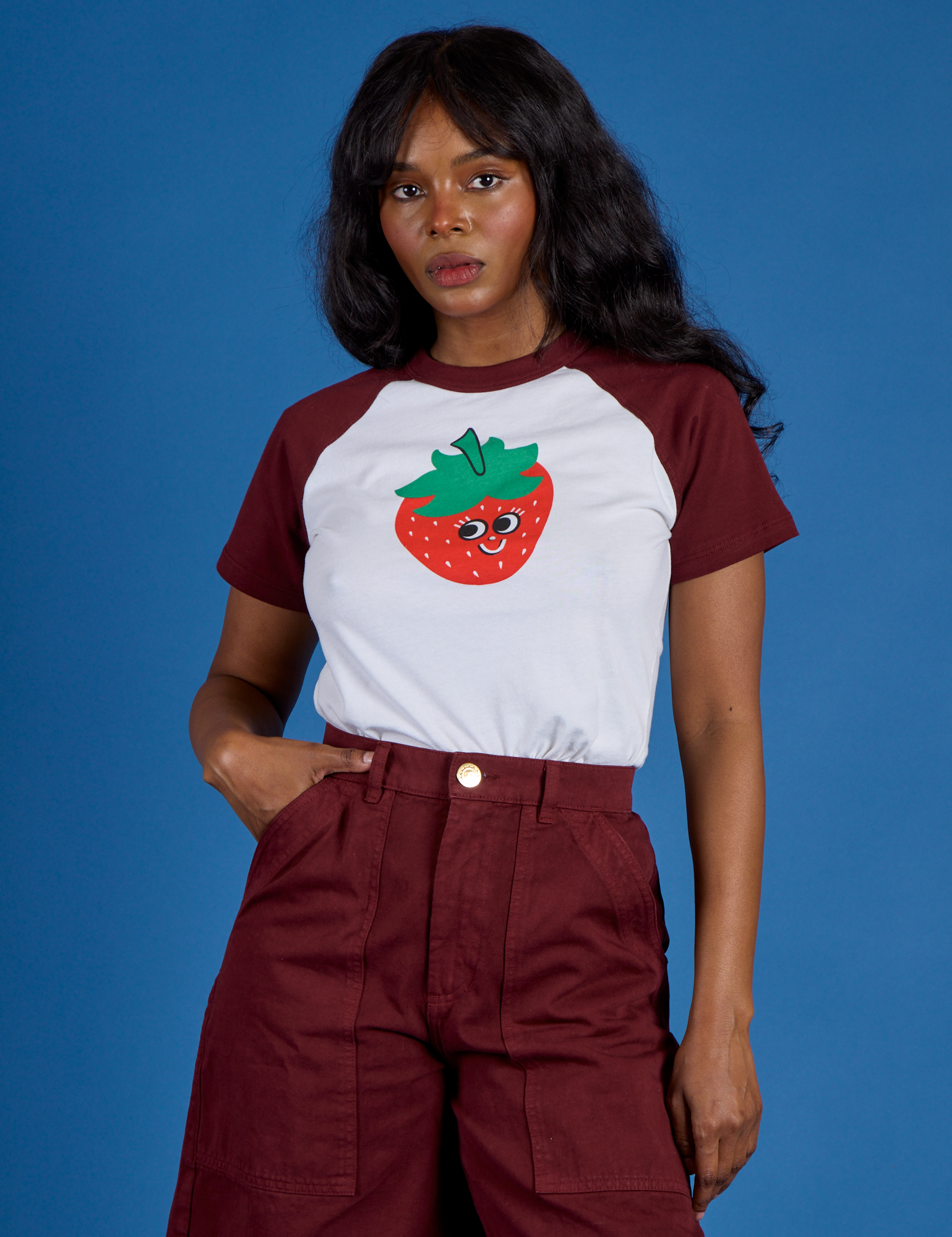 Produce Raglan Tee - Strawberry