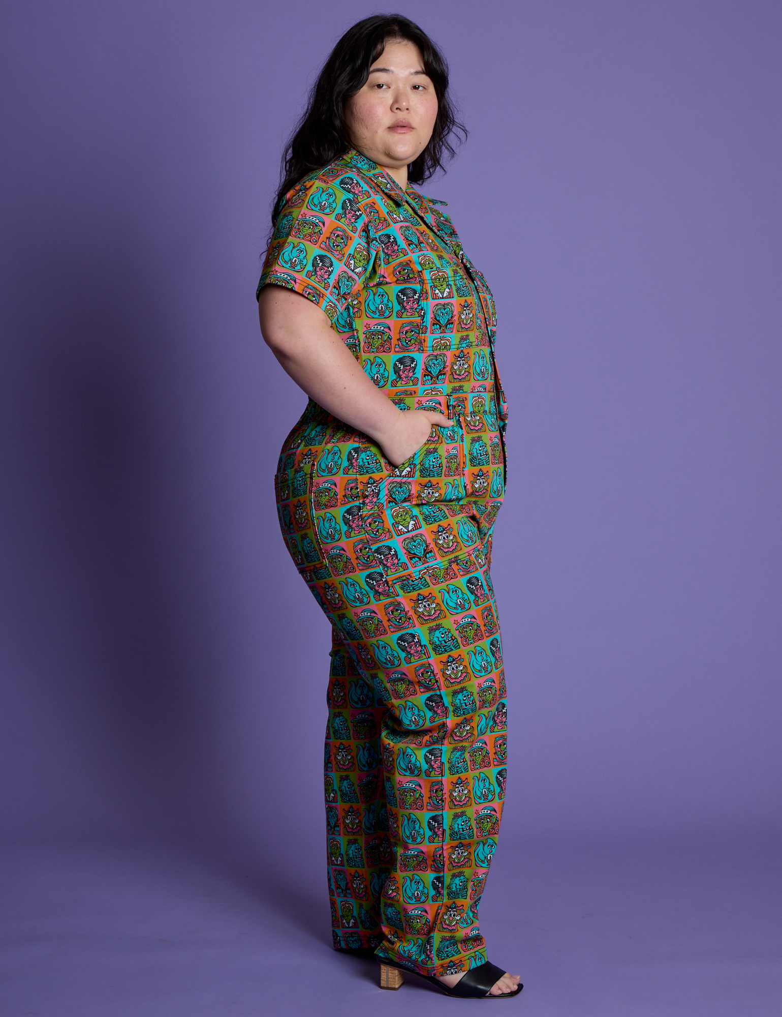*PRE-ORDER* - Short Sleeve Jumpsuit - Halloween Icons